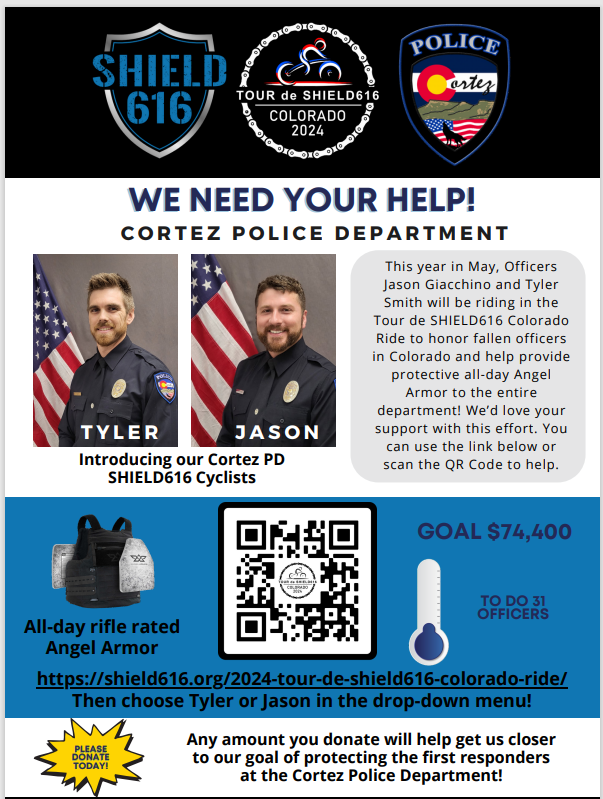 Donation Flyer for the Tour de Shield616 Ride in May 
