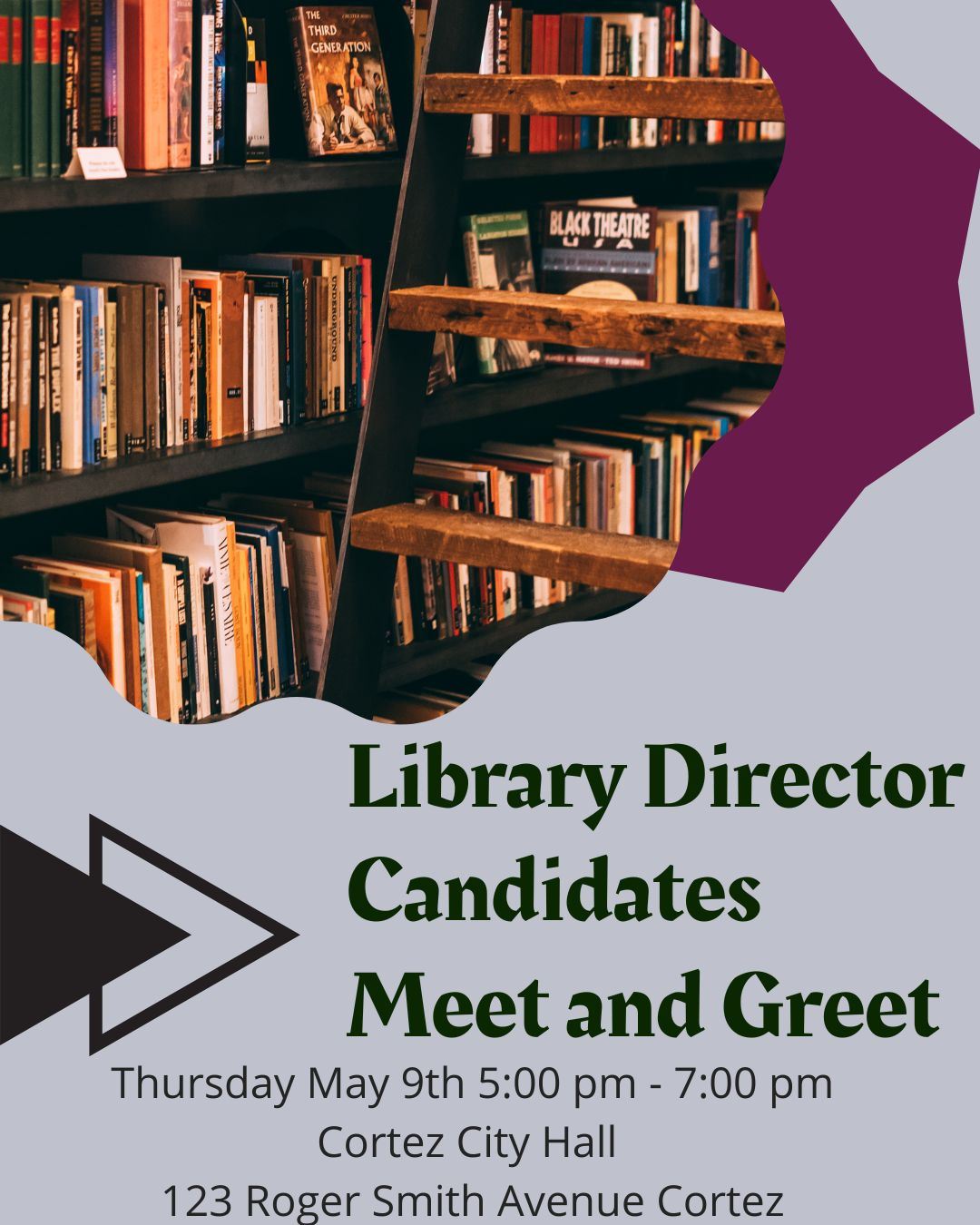Meet the Library Director Candidates - Revised time 5p-7p 5/9/24