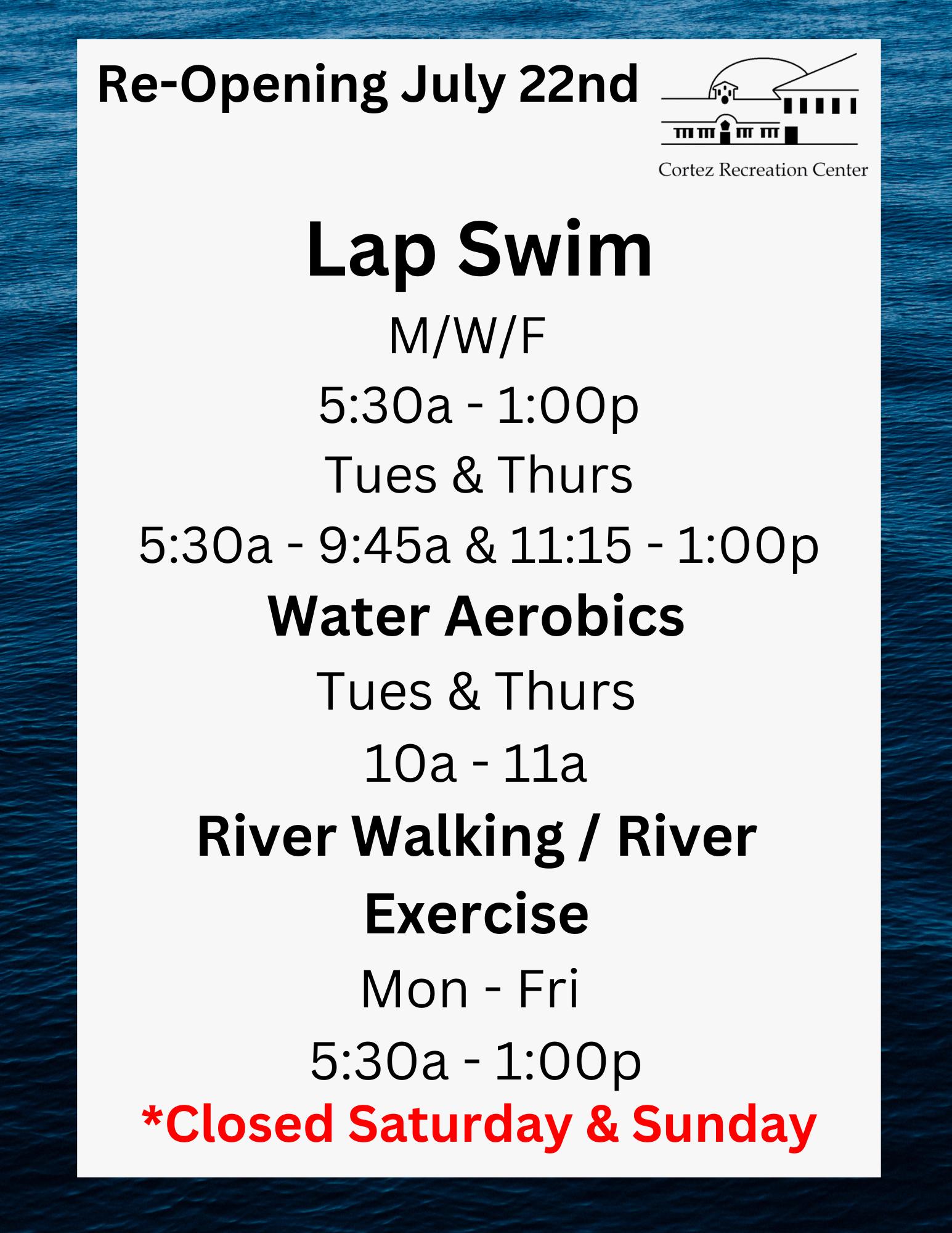 Cortez Rec Center Pool Reopens July 22