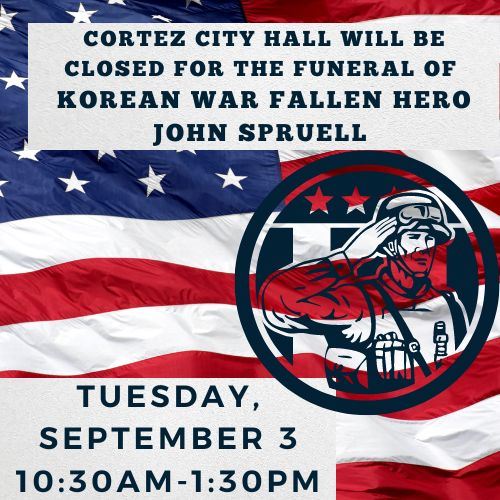 Flyer of an American Flag with a graphic of a soldier saluting