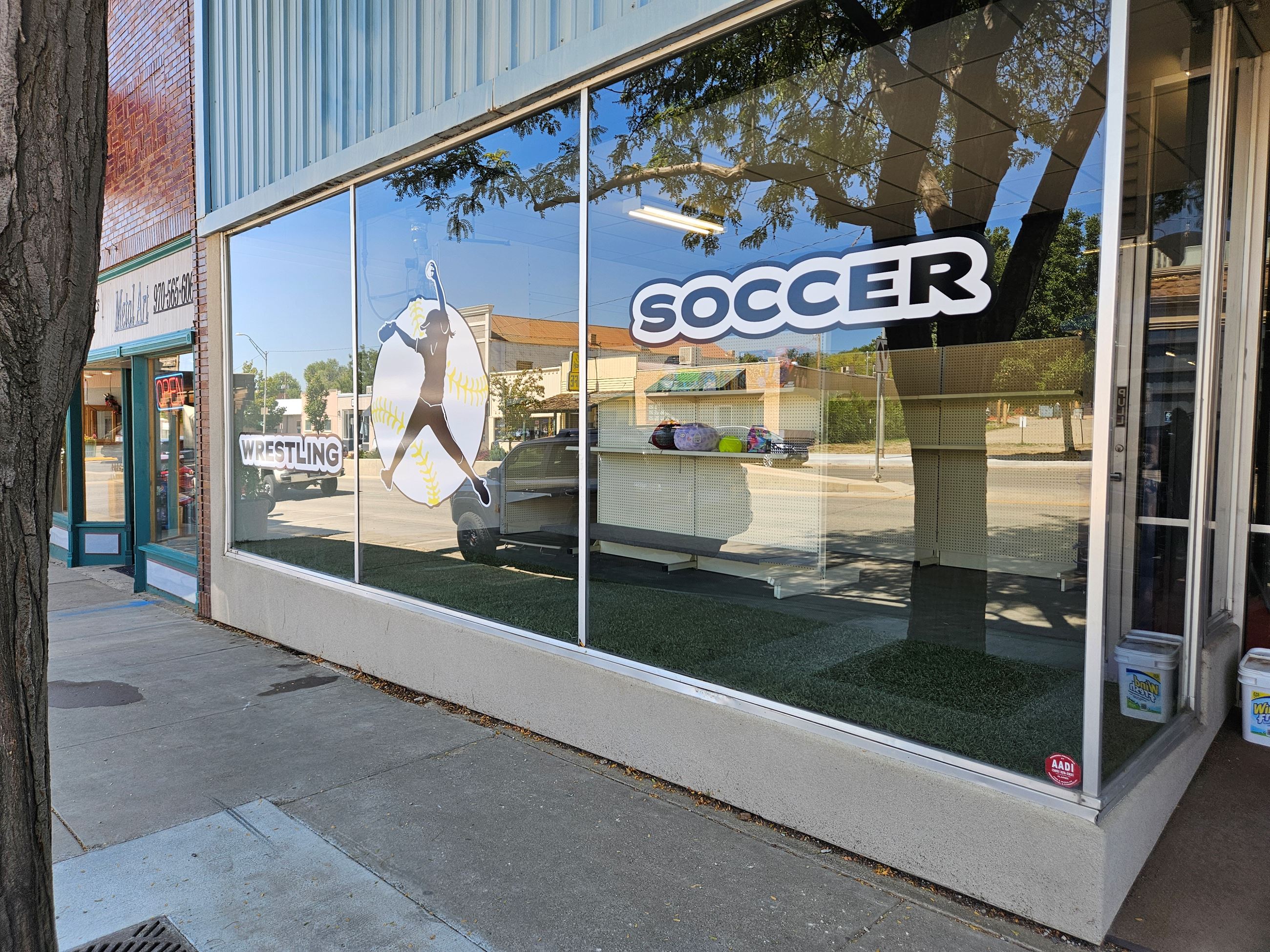 Off the Bench After Photo of Window Graphics