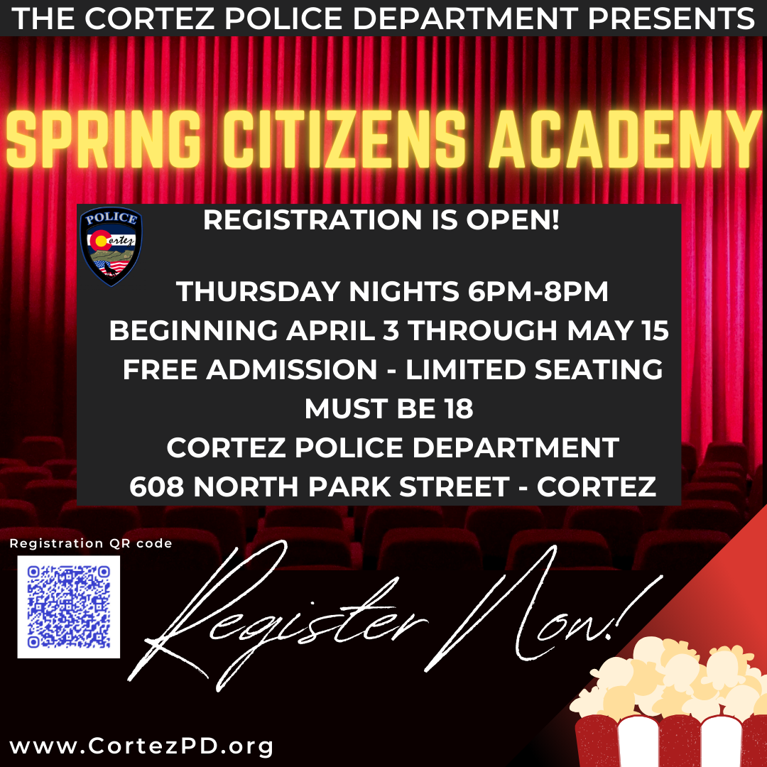 Announcement Registration  2025 Citizens Academy Police 