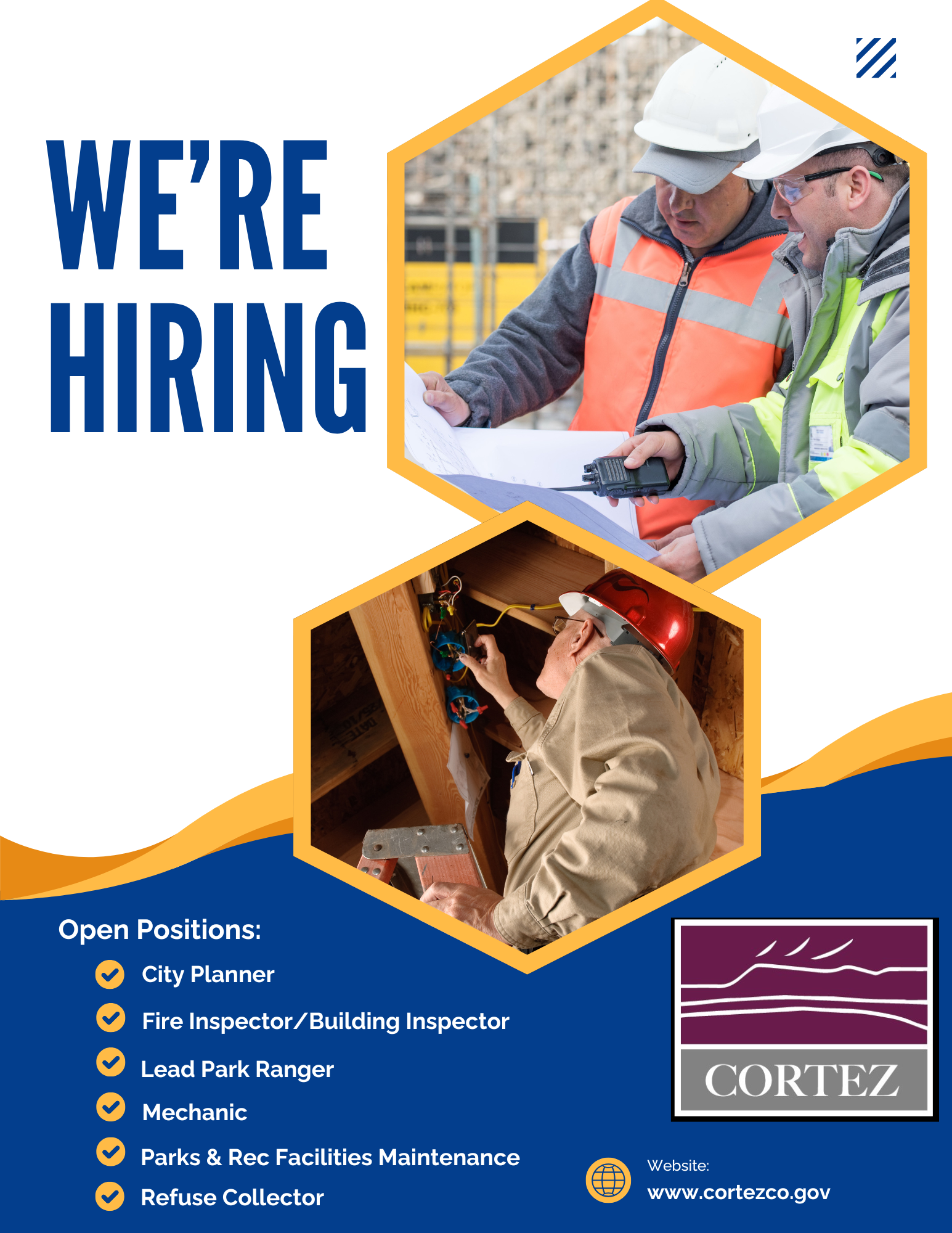 Cortez City Hiring Inspectors and Maintenance