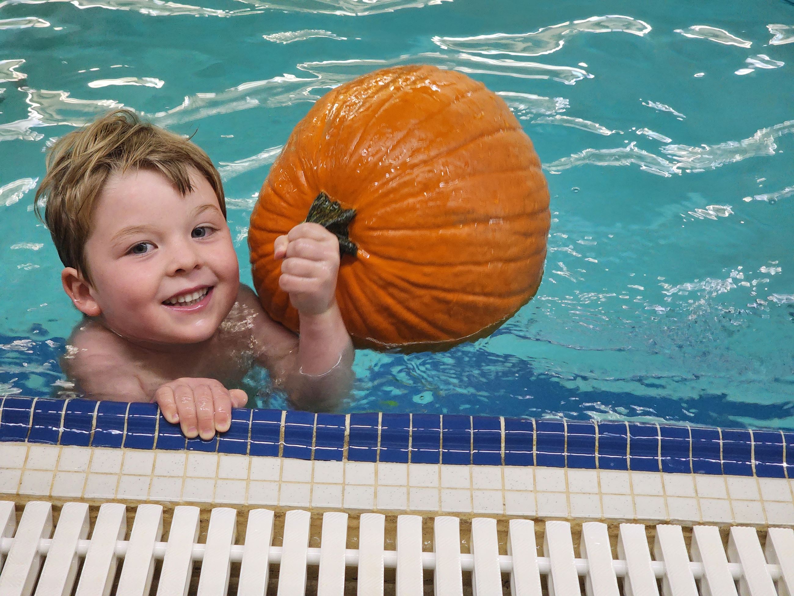 Image of Pumpkin Party Participant 2024 in the pool