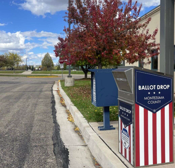 Photo of the Cortez City Hall Ballot Drop Box