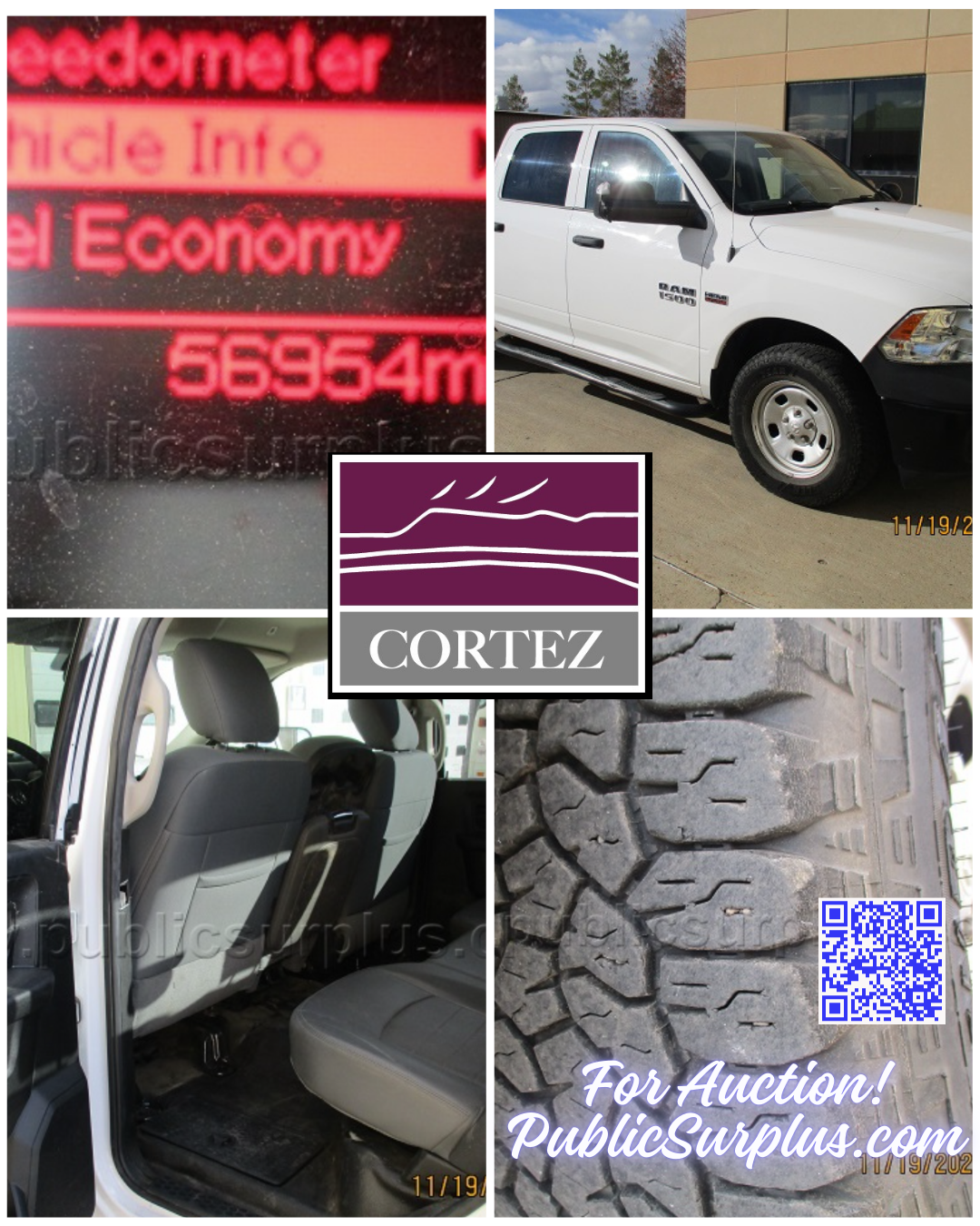 Photos of Unit 498 Ram truck available for auction at public surplus.com