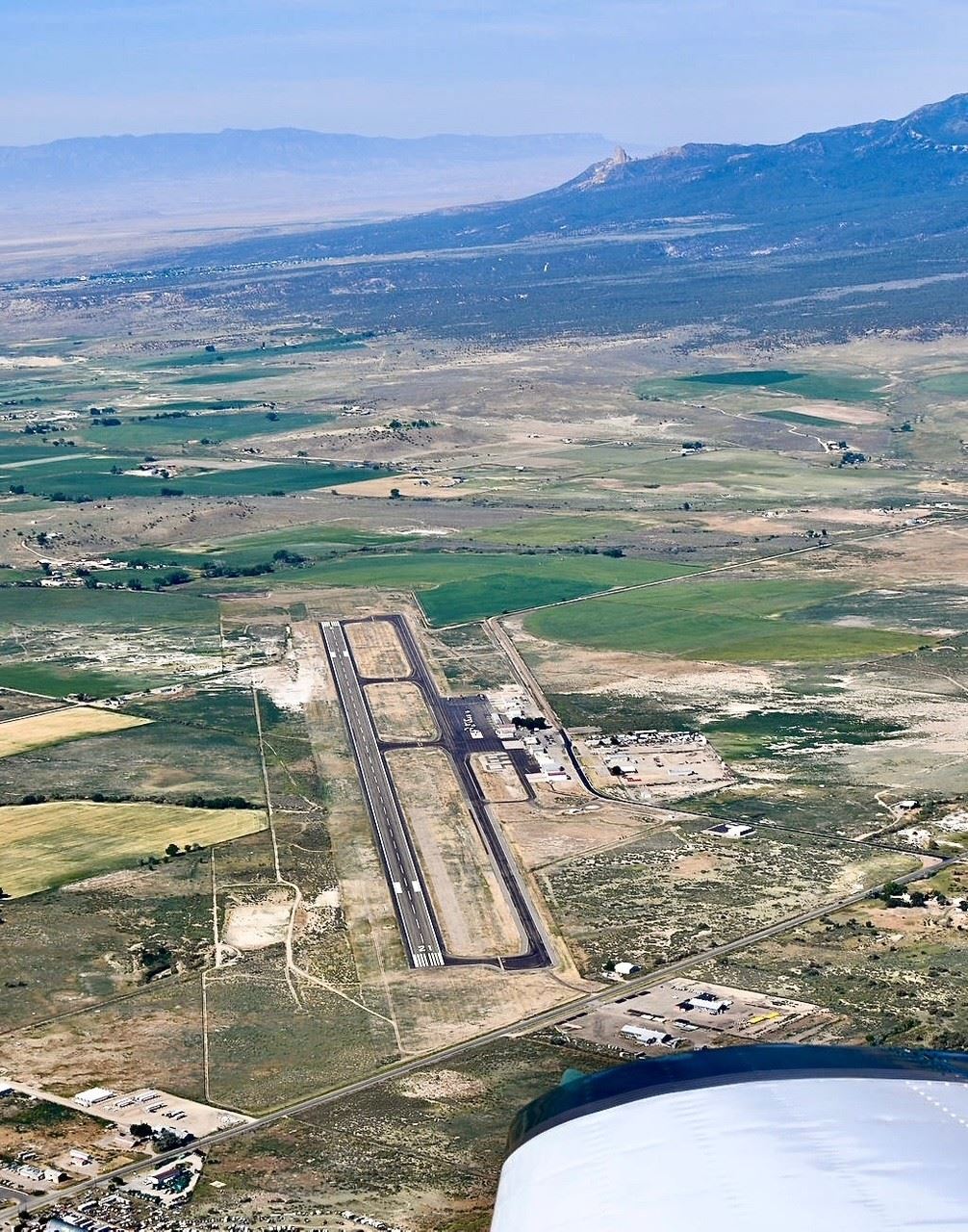 Aerial view of runway summer 2024 2 Cortez CO Airport CEZ