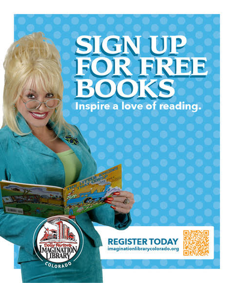 Imagination Library Poster with registration QR code