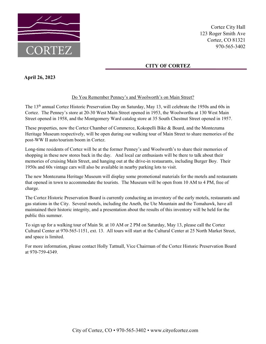 Historic Preservation Release