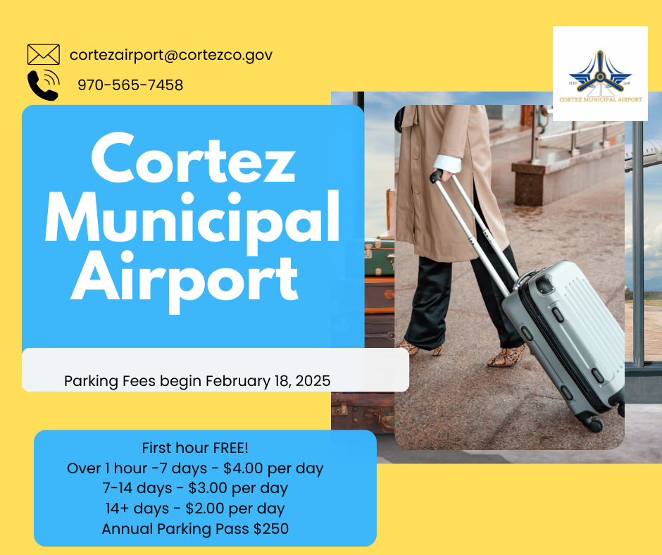 Airport Parking fee info with email and phone