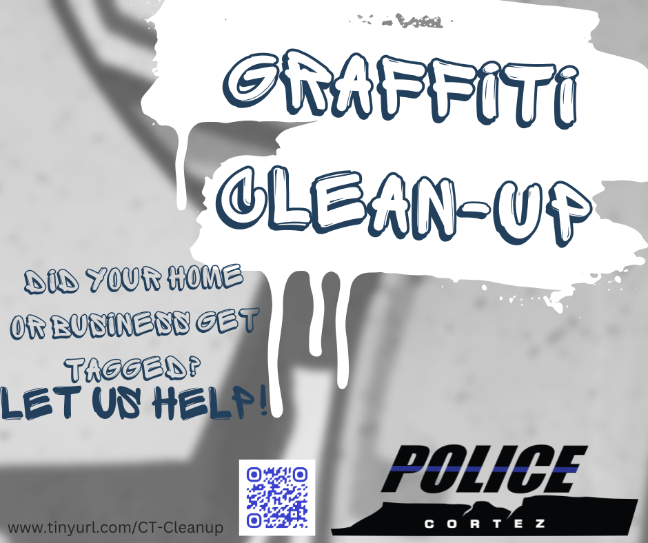 Police Graffiti Cleanup - graphic looks like spray paint