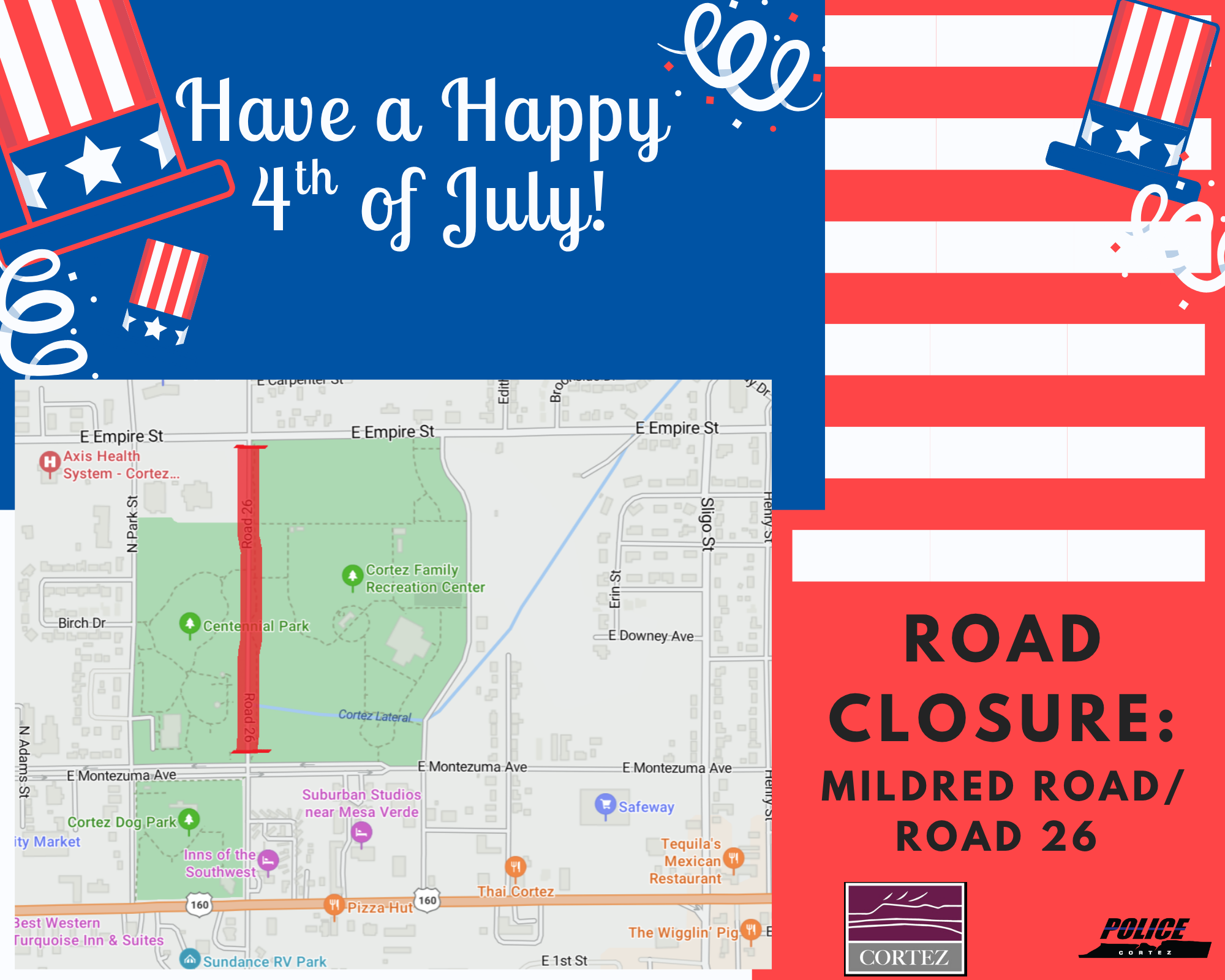 4th of July Road Closure 2025 